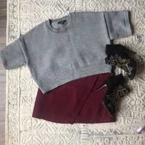 💄 Crop top short sleeve sweater